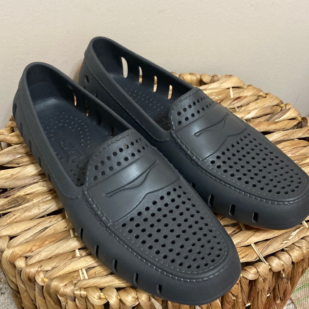 Floaters Gray/Orange Perforated Loafers! Country Club Driver Water Boat Shoes💥 - Picture 5 of 12
